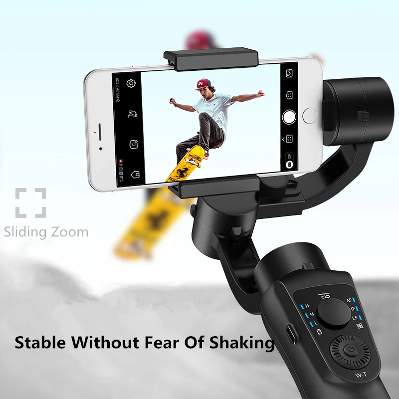Новый 3 осевой Ручной Стабилизатор Gimbal Active Track w/Focus Pull & Zoom для iPhone 11 8 Huawei Gopro3/4/5/6