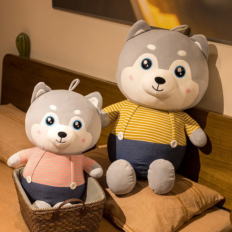 

Lovely Rompers Fat Corgi & Shiba Inu Dog Plush Toys Kawaii Husky Cartoon Pillow Stuffed Soft Animal Dolls Children Baby Gift