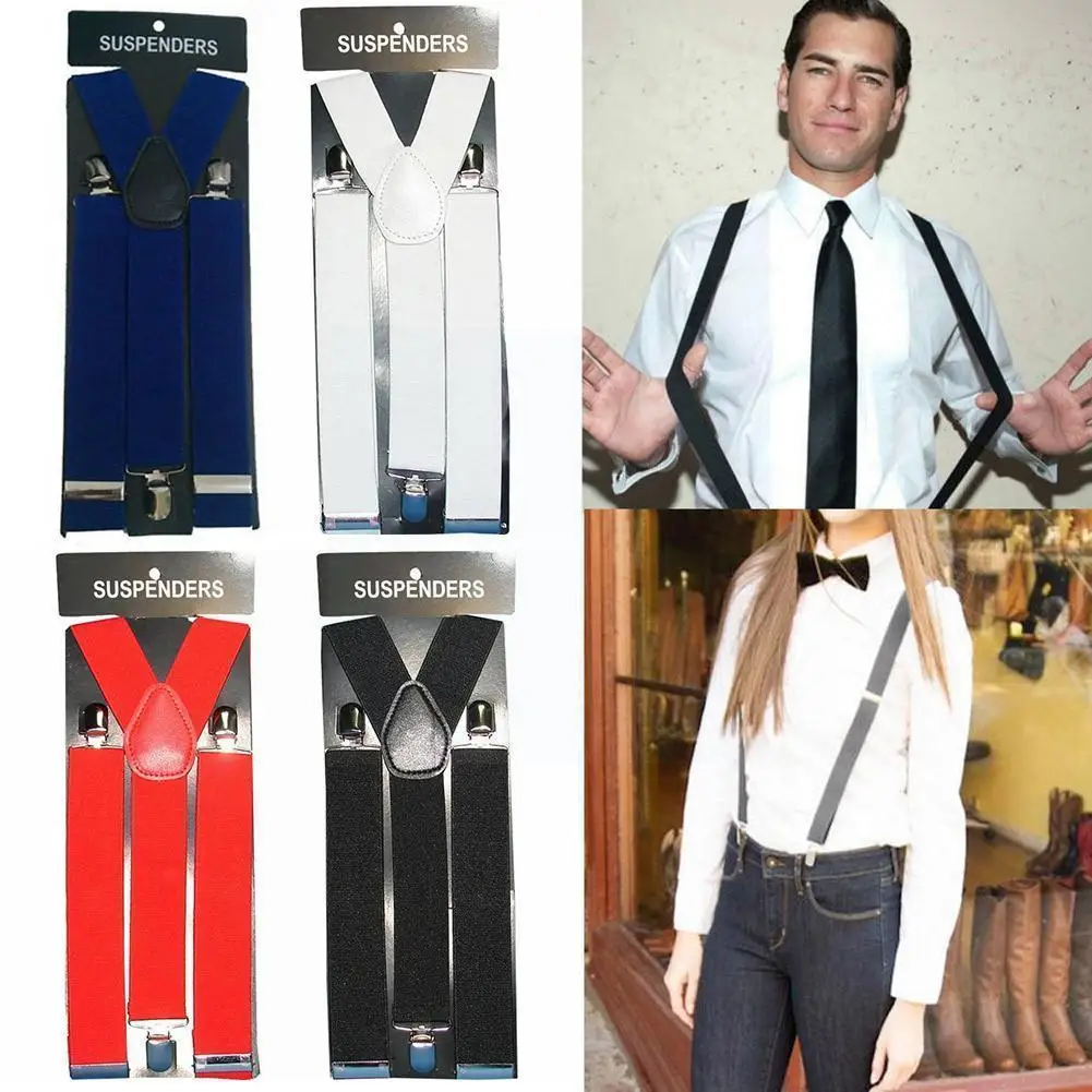 

Suspenders men women High Elastic Adjustable Y Back bretelle para tirantes pantalones hombre For shirt Suspenders trousers X0Q4