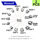 WASOURLF 2 шт. M22 переносной Внешний резьбовой соединитель G12 дюйма внешний адаптер для душа ванной кухни латунные аксессуары для крана