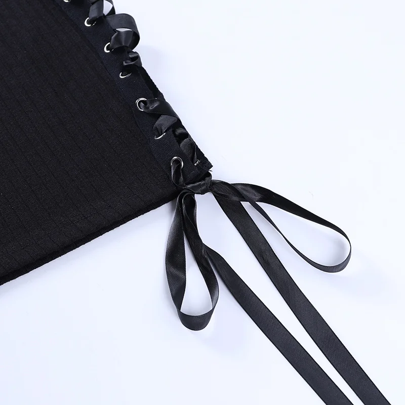 

Fashion Women Sexy Bodycon Slim Sleeveless Lace-up Sundress Stylish Solid Color Party Club Dress for Ladies Female