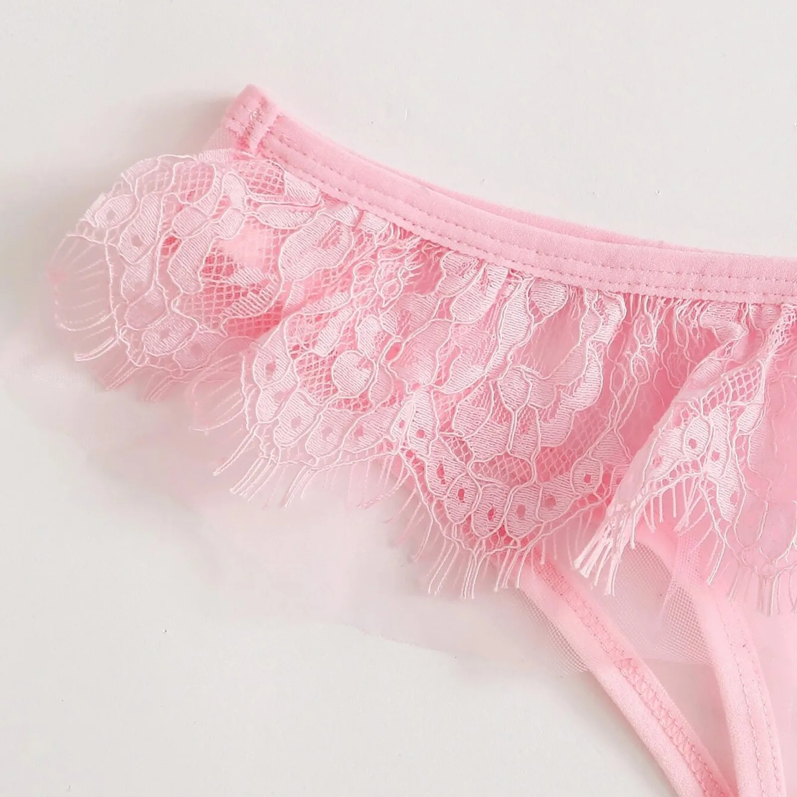 

Ladies Pink Lace Sexy G-string Thong Lingerie Sleepwear Pajamas Fashion Women Nightwear Valentine's Day Gift Lenceria Biquini #1