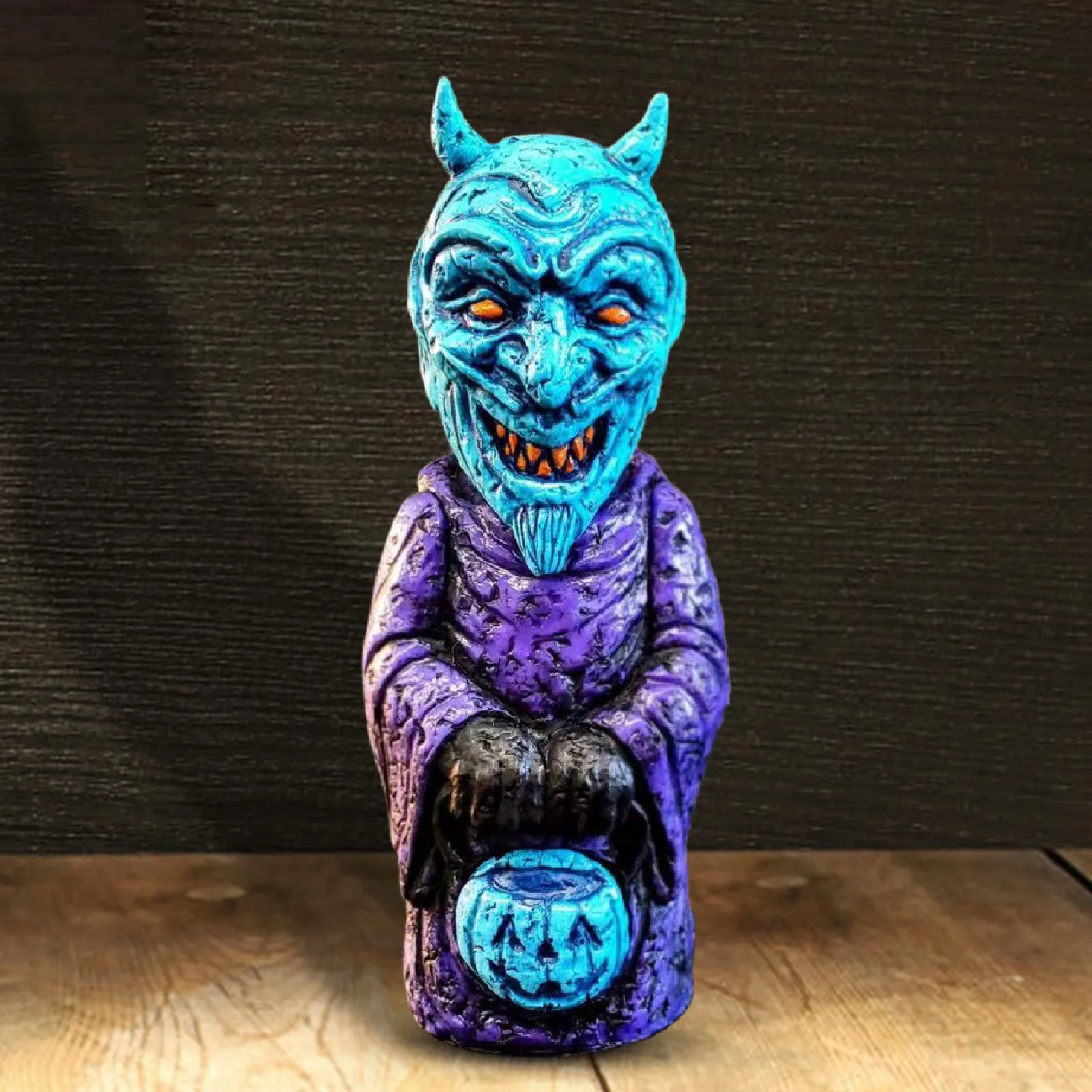 

Home furnishings Horror Midnight Ritual Statue Painted Resin Crafts Ornament Halloween Decoration Children's gifts Sculpture