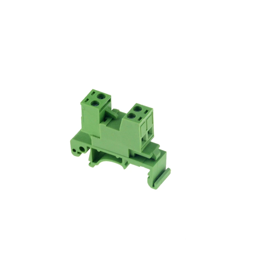 1 комплект 2EDG-UKR-5.08mm Тип рельса безsolderless разъем штыревого соединения ряд стыкового соединения монтажный 35 мм рельсовый клеммный блок Butt 2P 4P 10 - Цвет: 2P