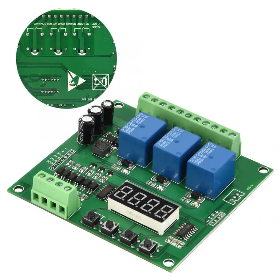 Программируемое 3 канальное реле управления модуль триггер