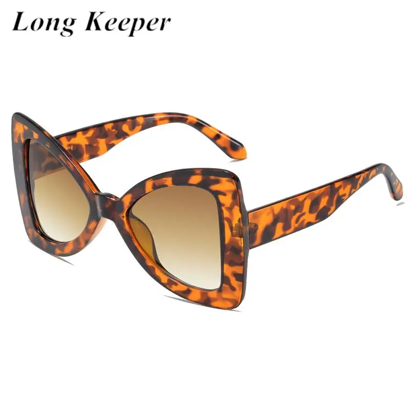 

Long Keeper Fashion Women Sunglasses Retro Cat Eye Black Light Gray Eyewear Men Trending Shades UV400 Triangle Sun Glasses