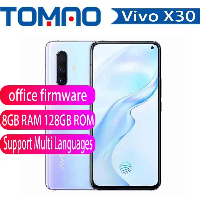 Оригинальный Vivo X30 5G мобильный телефон Exynos 980 Android 9 0 6 44 &quot2400x1080 8G 128G 64.0MP 20x зум уход