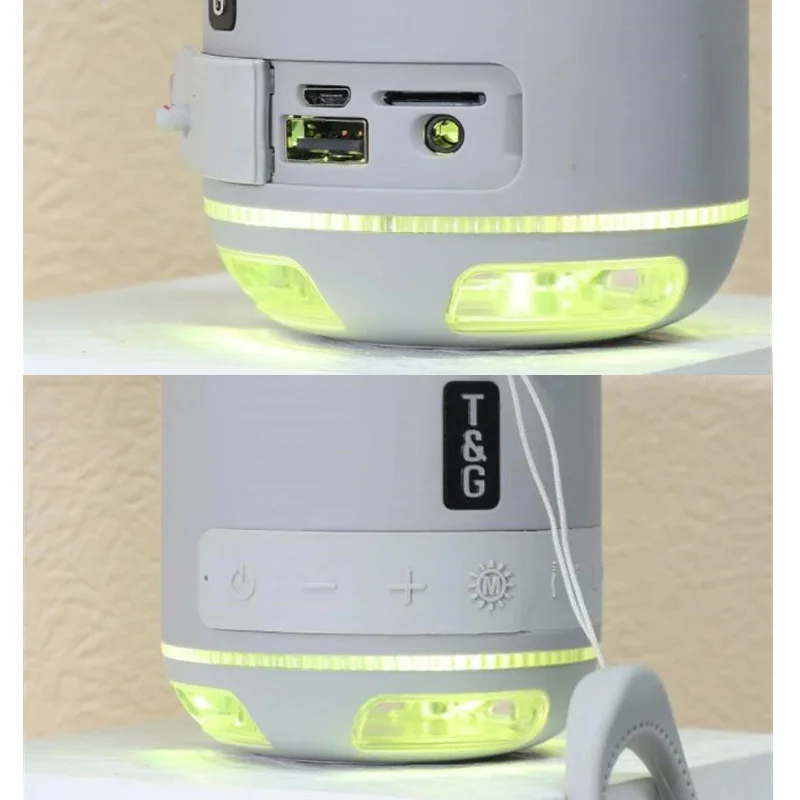

2021 New TG294 Mini Wireless Speaker LED Light Bluetooth Sound Box Player Stereo Subwoofer Speaker With Mic Support TF Card FM