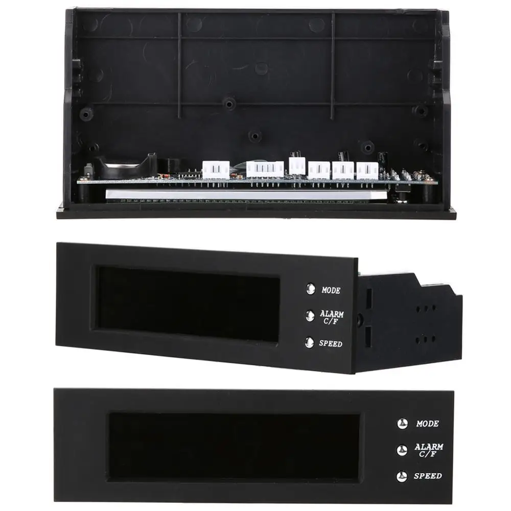 Контроллер скорости вентилятора 5 25 дюйма фронтальная ЖК-панель 3 датчика датчик