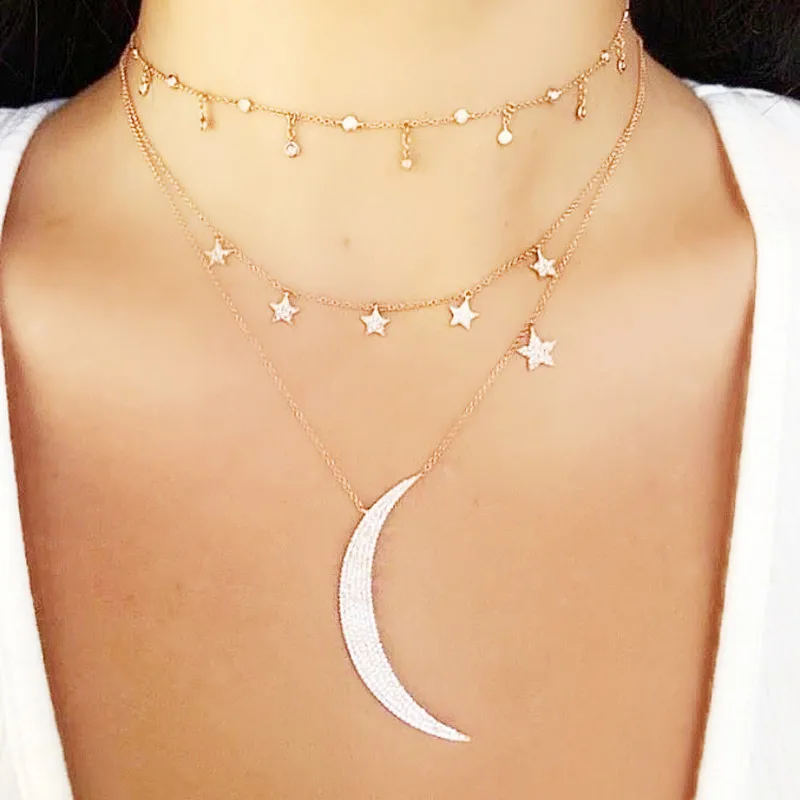 Многослойное ожерелье чокер из серебра 925 пробы|Ожерелья| |