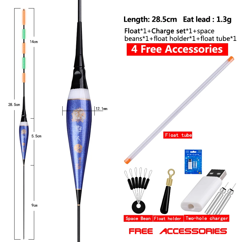 

Composite Nano Luminous Fishing Float+Gift Fishing Accessories Shallow Water River Lake Buoy Soft TailBoya Fishing Tools Tackle