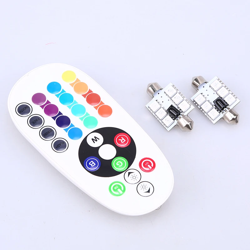 POSSBAY 31/36/39/41 мм SMD 5050 автомобильный RGB светодиодный красочный свет s Декоративные