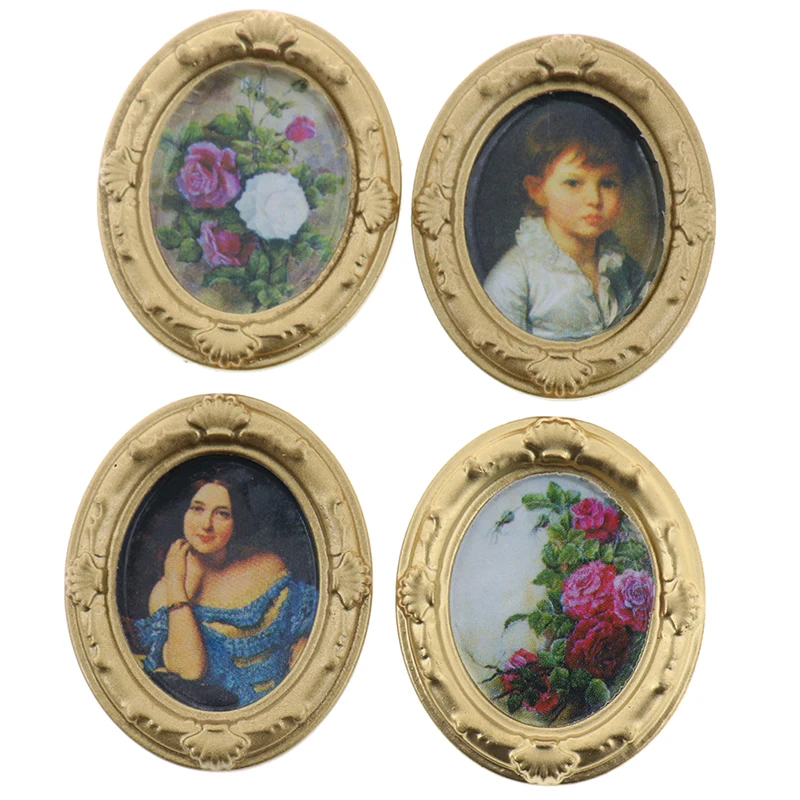 

1:12 Dollhouse Miniature Framed Wall Painting Home Decor Room Items Novelty Funny Gifts Baby Kids Toy