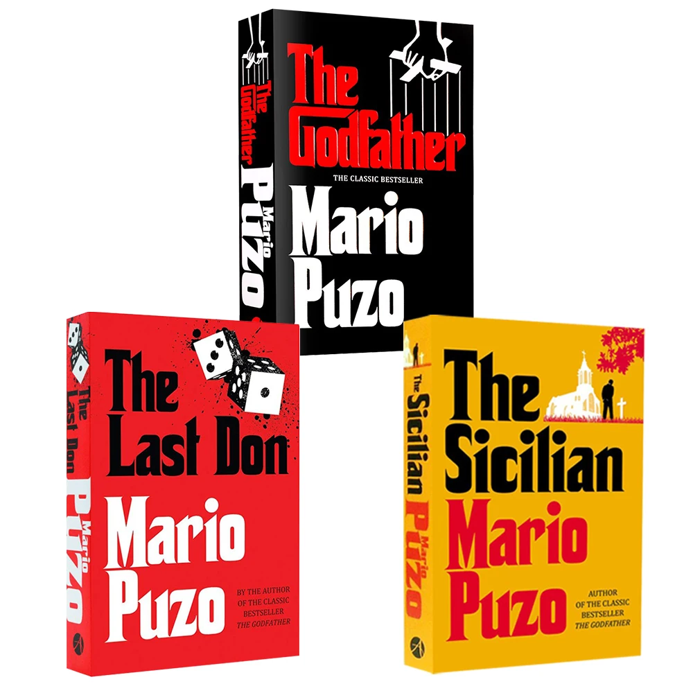 

3 Books/set The Godfather Last Don Sicilian Mario Puzo Original English Novel The original novel of the godfather Bestsellers