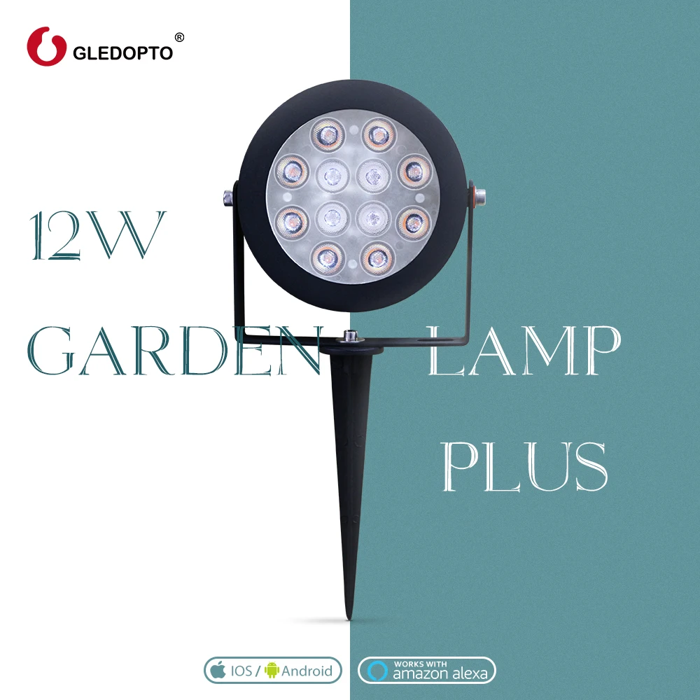 

Gledopto Smart Zigbee 12 Вт RGBCCT садовая лампа ландшафтный светильник для улицы с регулируемой яркостью Совместимость с zigbee hub app Голосовое управление