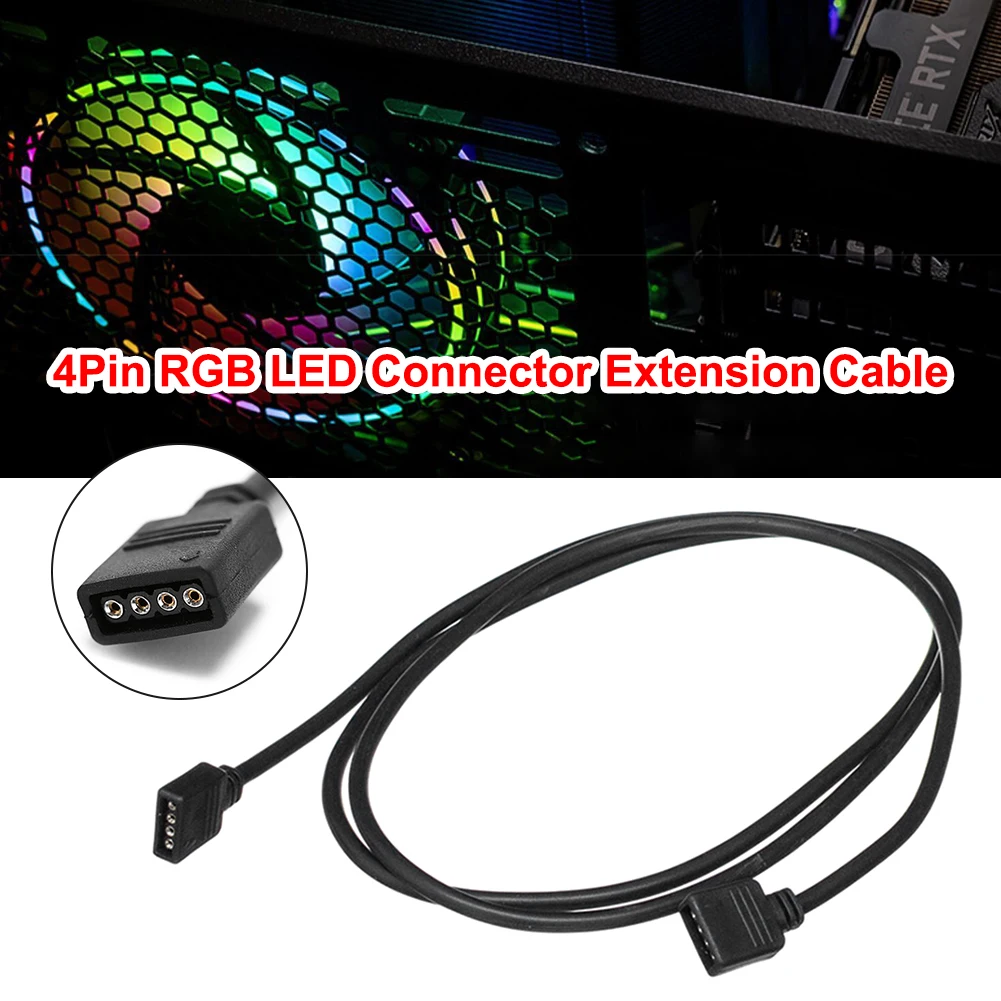 4PIN RGB удлинитель кабеля Разъем 0 3 м 1 2 5 DC 12 В черный мужской женский провод для 2835