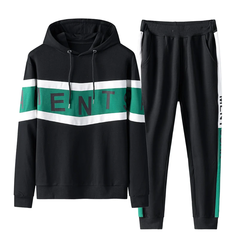 Бренд мужской спортивный костюм 2019 человек комплект Повседневный с капюшоном