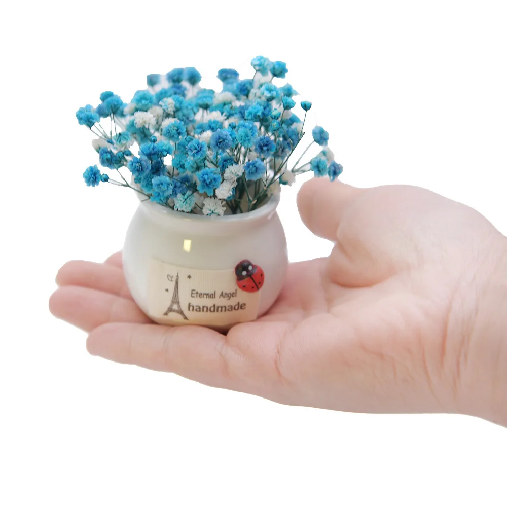 Вечная жизнь цветок полный маленьких цветов мини бутылка для дома машины в