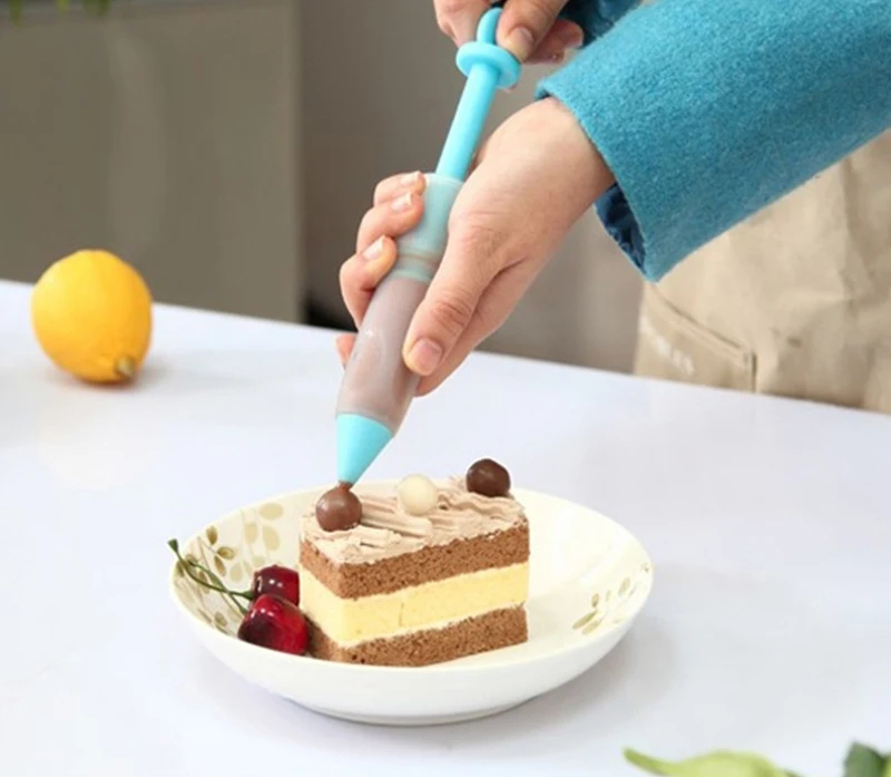 4 насадки для украшения тортов Цветочная ручка пистолет шоколадного крема джема