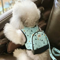 luxury pull bag dogs collar and harnesses with leash set pet running lead safety fashion cat small medium backpack school bags