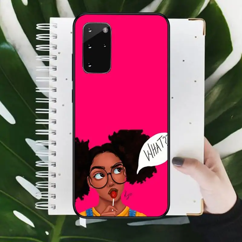 

African girl art pattern Phone Case For Samsung galaxy S 9 10 20 A 10 21 30 31 40 50 51 71 s note 20 j 4 2018 plus