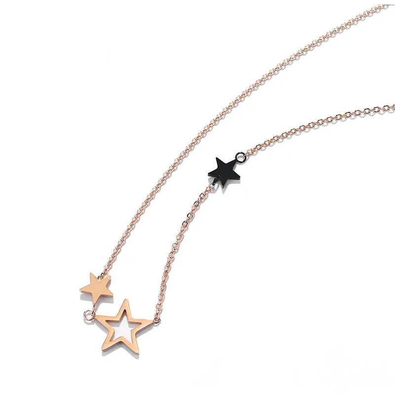 Классическое Очаровательное мини милое ожерелье из титановой стали с золотой