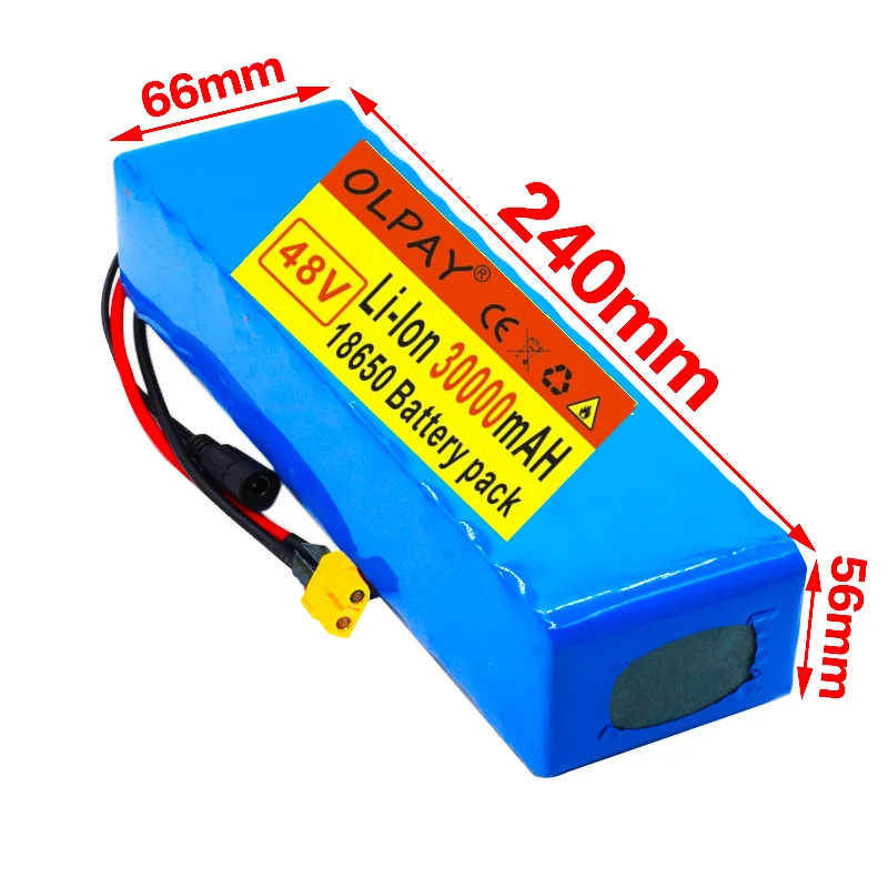 48v lithium lion battery 30Ah 1000w 13S3P Lithium Battery Pack 54.6v E-bike Electric bicycle Scooter with XT60+charger | Электроника