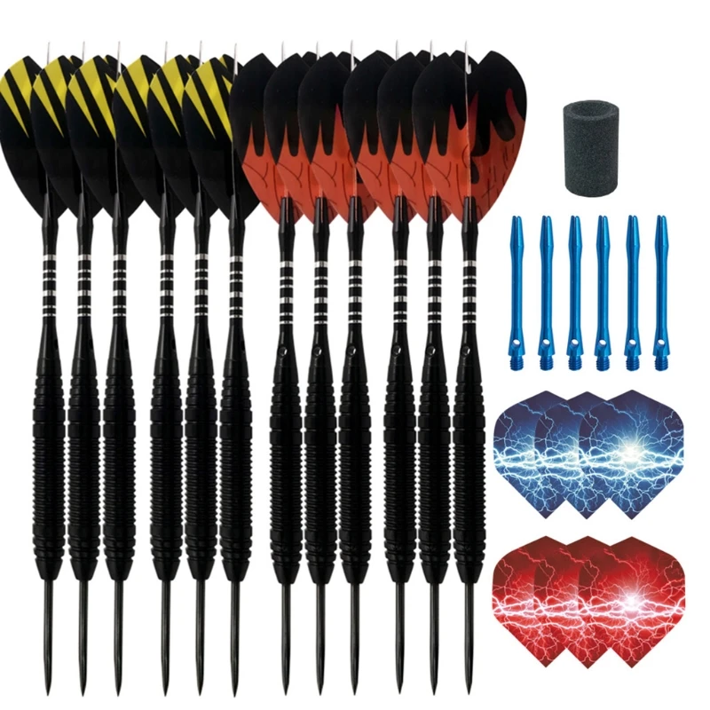 

12pcs 20g Steel Tip Darts Professional Darts Set Aluminum Shaft Needle Darts 62KF