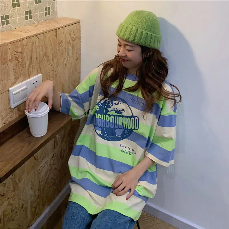 

Harajuku Graphic Tees Women Summer 2020 Oversized t shirt Tops Women Loose Style T Shirts Schoolgirl Streetwear Clothing