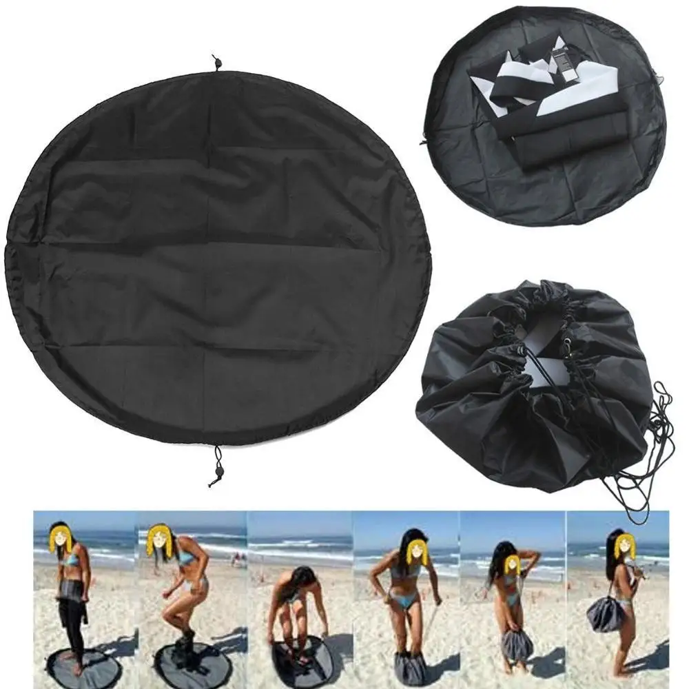 

Surfing Waterproof Change Bag Pouch Water Sports Polyester Mat Diving Suit Storage Swimming Accessories Carry Pack Wetsuit Black