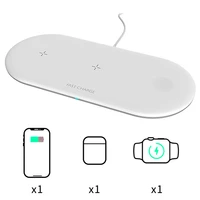 10w qi wireless charger for apple watch 5 4 3 airpods iwatch 3 in 1 fast phone wireless charging pad for iphone 11 pro xs x max