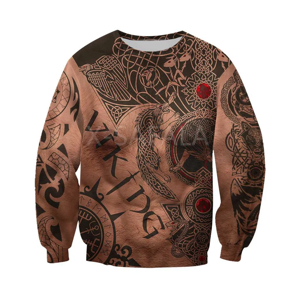 

Viking Tattoo 3D All Over Print Hoodie Man Women Harajuku Outwear Zipper Pullover Sweatshirt Casual Unisex Jacket Tracksuit-2