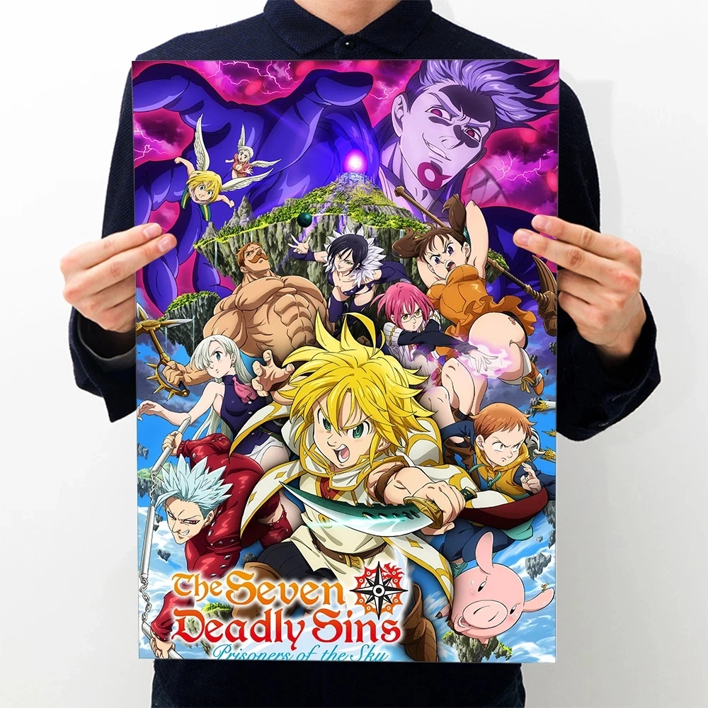 

Japan Anime Poster Seven Deadly Sins Poster Nanatsu No Taizai Canvas Wall Art Decoration Prints For Home Indoor Decor Painting