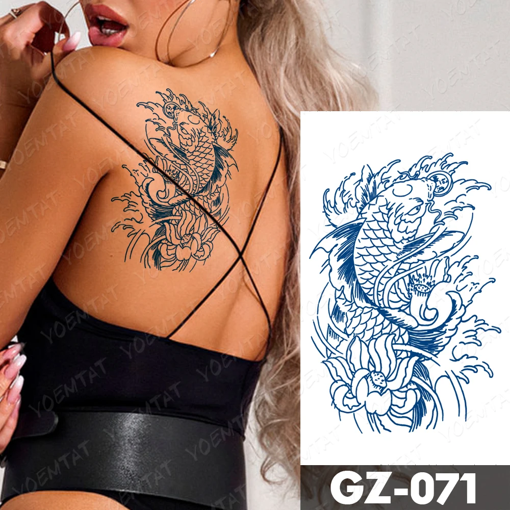 

Juice Lasting Waterproof Temporary Tattoo Sticker Japanese Geisha Swordsman Samurai Flowers Flash Tatoo Body Art Ink Fake Tatto
