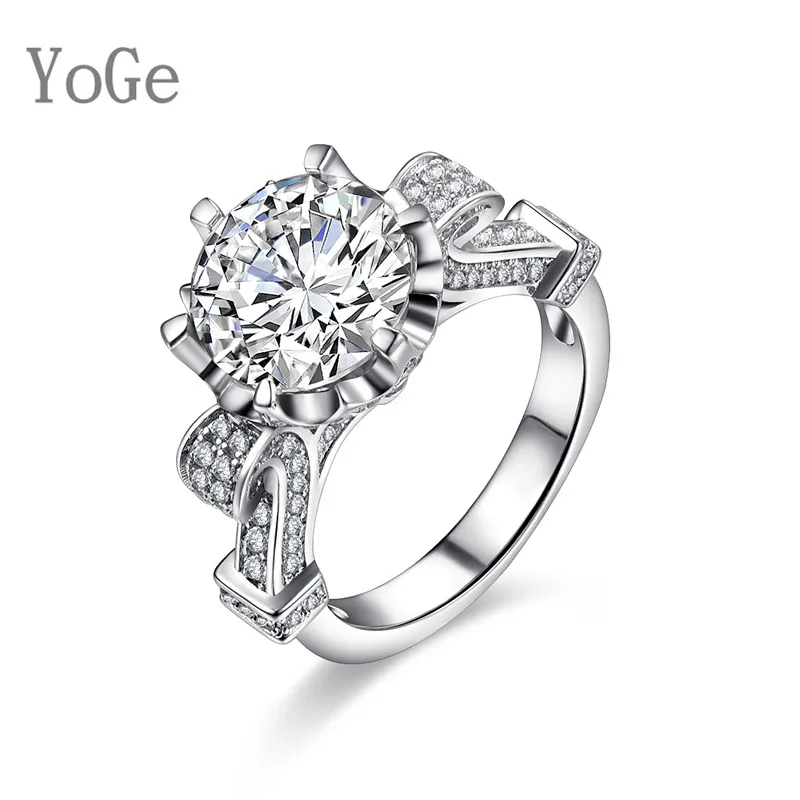 YoGe ювелирные украшения R0994C Роскошные Модные CZ Большой Камень Свадебные вечерние