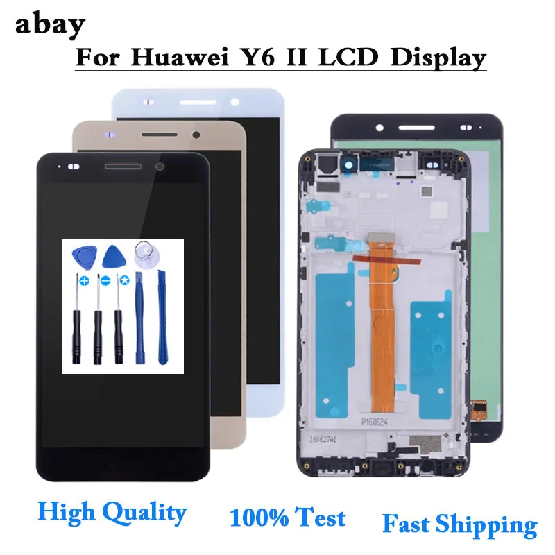 

Для Huawei Y6 II Y6II Y6-2 ЖК-дисплей CAM-L23 CAM-L03 CAM-L21 CAM-AL00 сенсорный экран, дигитайзер, для сборки, с ЖК-дисплеем запчасти 5,5 ''Замена
