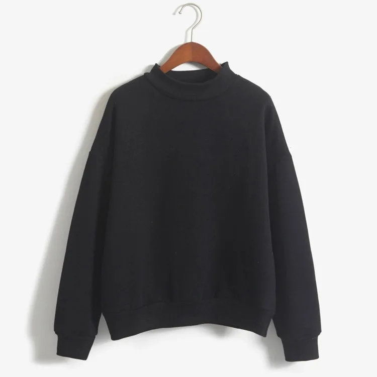 

Sweater Female Solid Long Sleeves Women's Knitted Sweater Jumper ONE