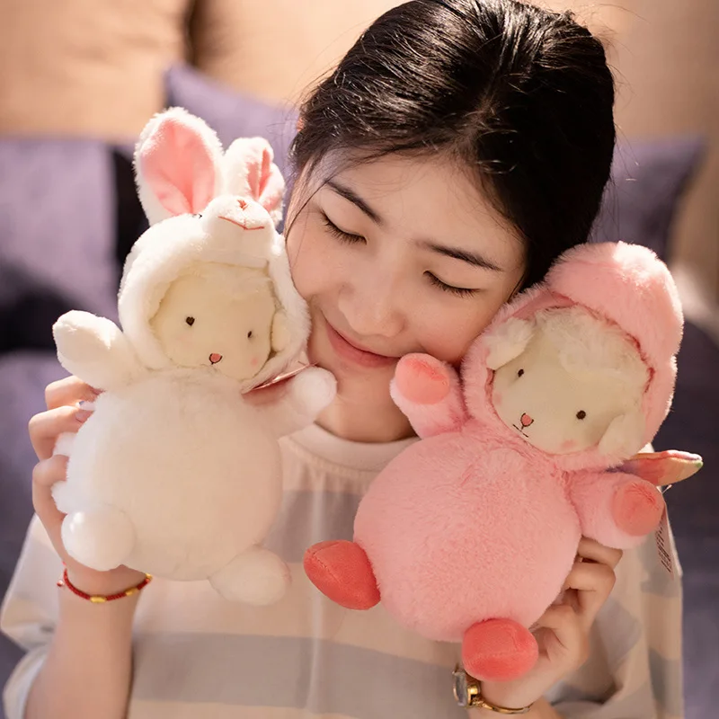 

Creative Lamb Transformed Into Panda Doll Plush Toy Lamb Doll Ornament Children's Doll Birthday Gift