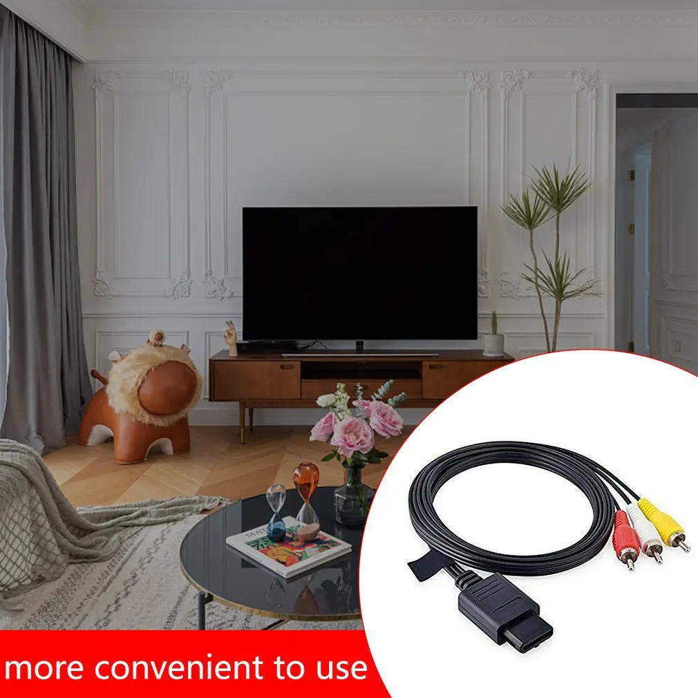 

2pcs 1.8M for Nintendo 64 Audio TV Video Cord AV Cable to RCA for Super Nintend GameCube N64 SNES Game Cube Accessory