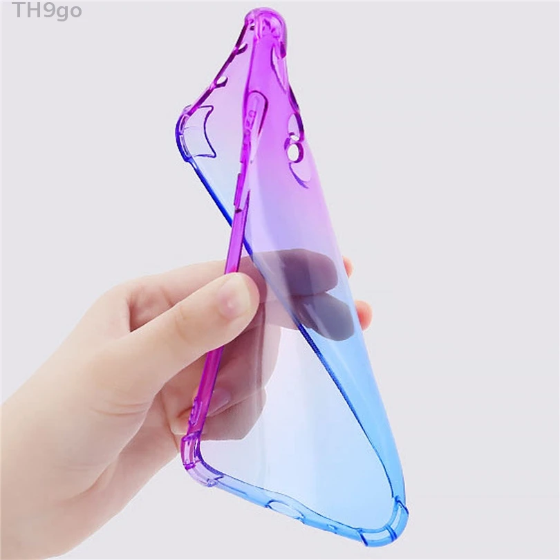 Gradient Phone Cases For Huawei Honor V20 10 Lite 9i 8C 7A Case Clear Shockproof Soft Silicone Cover 8X 8A 20i 9N Shell |