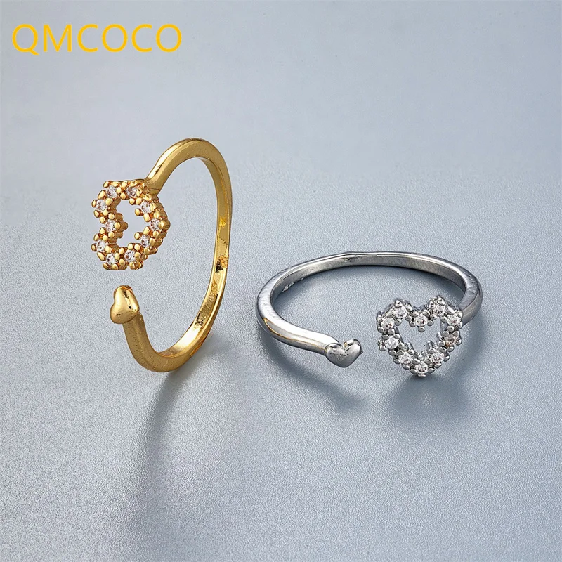 QMCOCO серебряный цвет с отверстиями в форме сердца модный темперамент Милая