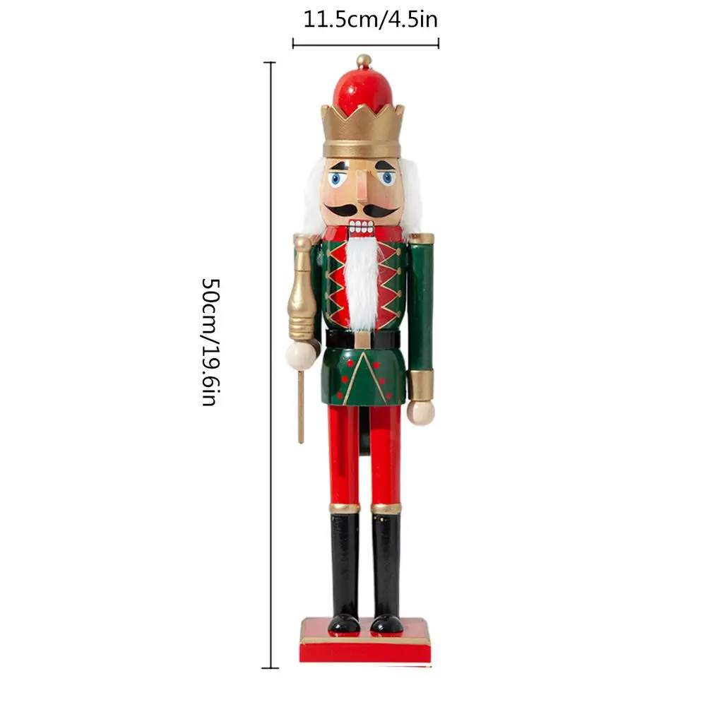50CM Christmas Wooden Nutcracker Soldier Jewelry Children's Room Decoration Ornament New Year Figurine | Дом и сад