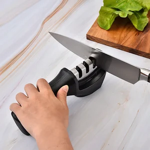 knife sharpener kitchen utensils and gadgets manual abrasive tools multi purpose professional diamond 3 stages kitchen knives free global shipping