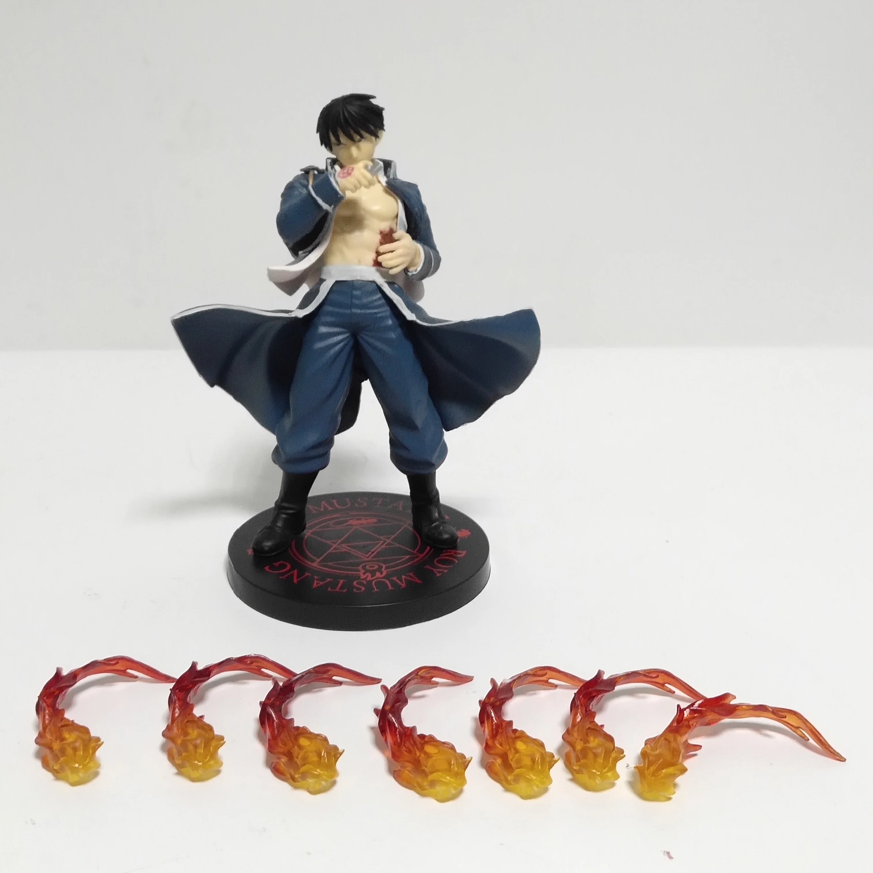 Цельнометаллическая экшн фигурка Alchemist Roy Mustang из ПВХ модель огненной сцены