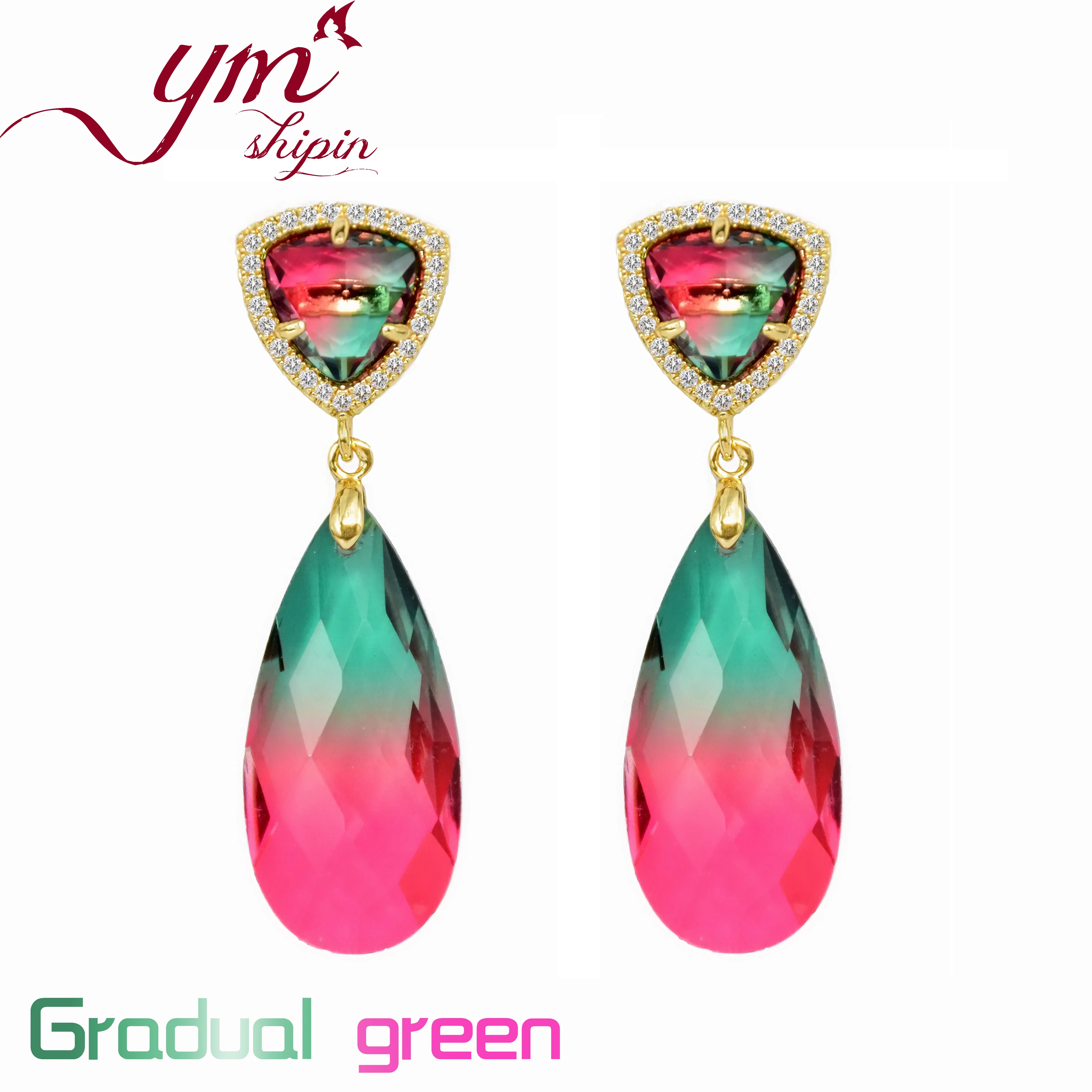 Корейские серьги милые розовые Висячие для женщин современные роскошные K9 с