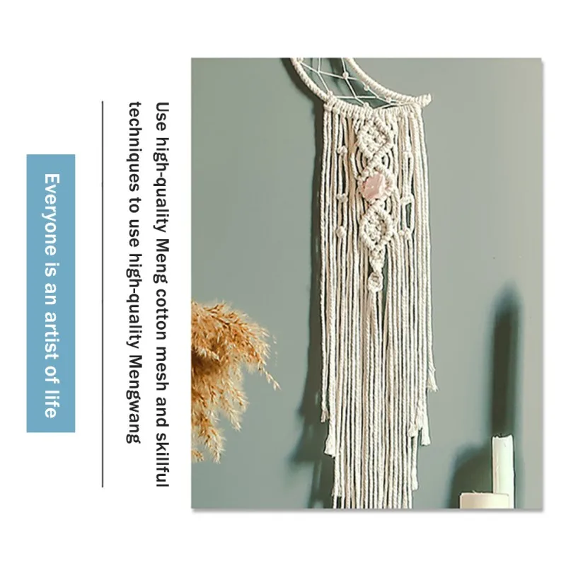 

Handmade Woven Wall Hanging Tapestry Wedding Wall Decoration Valentine Backdrop Wall Home Living Room Decor 1