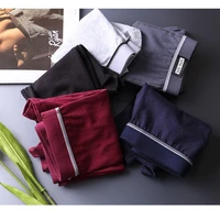 pure cotton mens boxers sweat absorbing and breathable underwear personality plus full cotton shorts and underpants