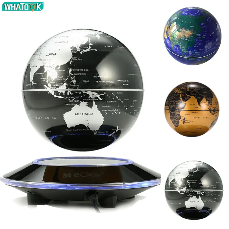 Светодиодный ночник с магнитной левитацией плавающая карта мира подарок для