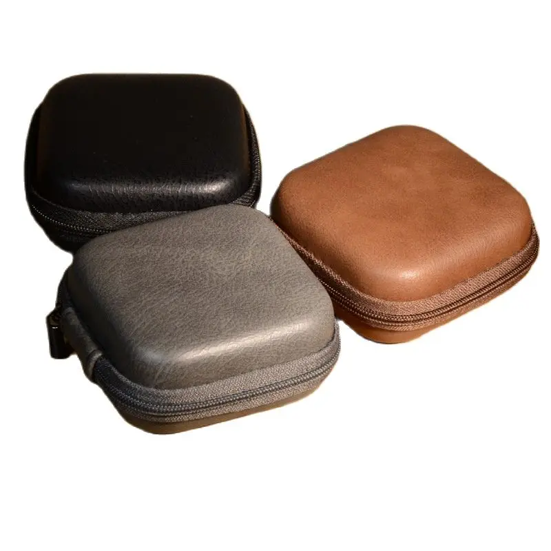 

Leather TWS earphone case with internal net, suitable for AirPods Pro, Samsung, Xiaomi QCY EDIFIER JBL and other TWS earphones