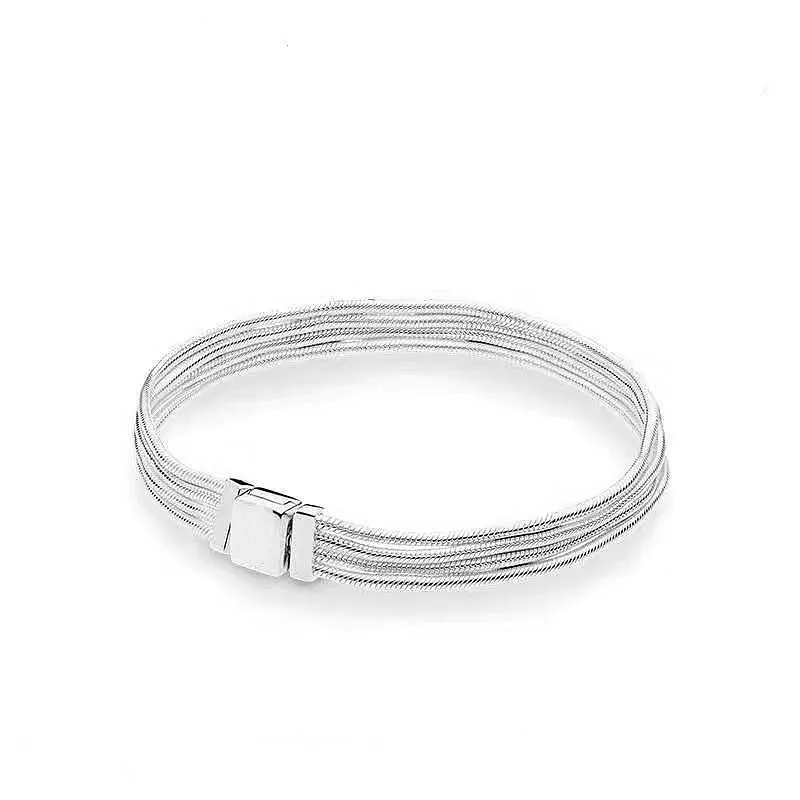 

Amaia Fit Original Reflexions 925 Sterling Silver Bracelet Multi Snake Chain Bracelets Women Beads Charm DIY Fashion Jewelry